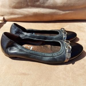 AGL cap toe buckle ballet flat shoes Black Size 37 us 6.5